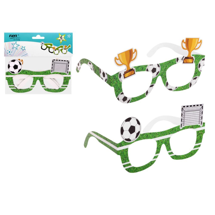 Okulary papierowe GOAL 6 sztuk RAVI